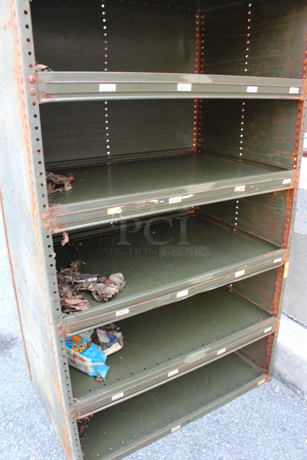7 Metal Bookshelves. 36x24x87. 7 Times Your Bid! (Parking Lot By Dock) - Image 3 of 6