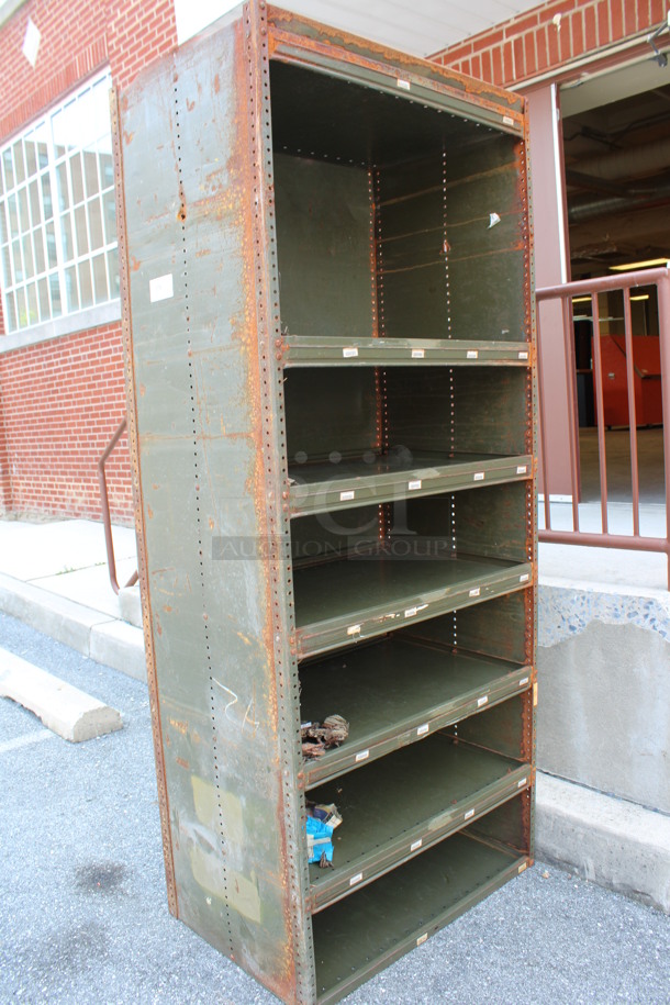7 Metal Bookshelves. 36x24x87. 7 Times Your Bid! (Parking Lot By Dock) - Image 5 of 6