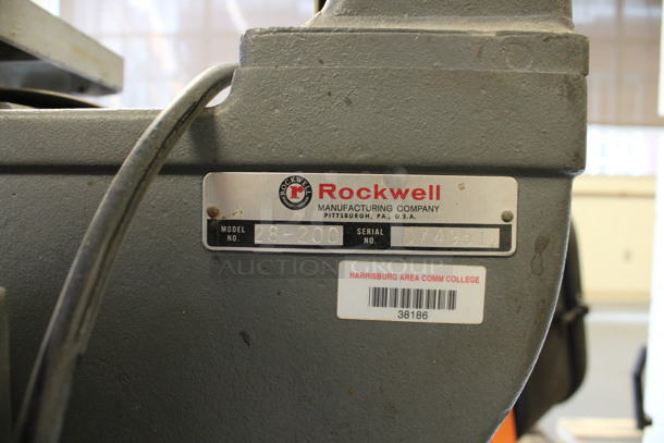 Rockwell Delta Model 28-200 Metal Commercial Floor Style Band Saw. 115 Volts, 1 Phase. 20x25x65. (Room 130) - Image 8 of 10