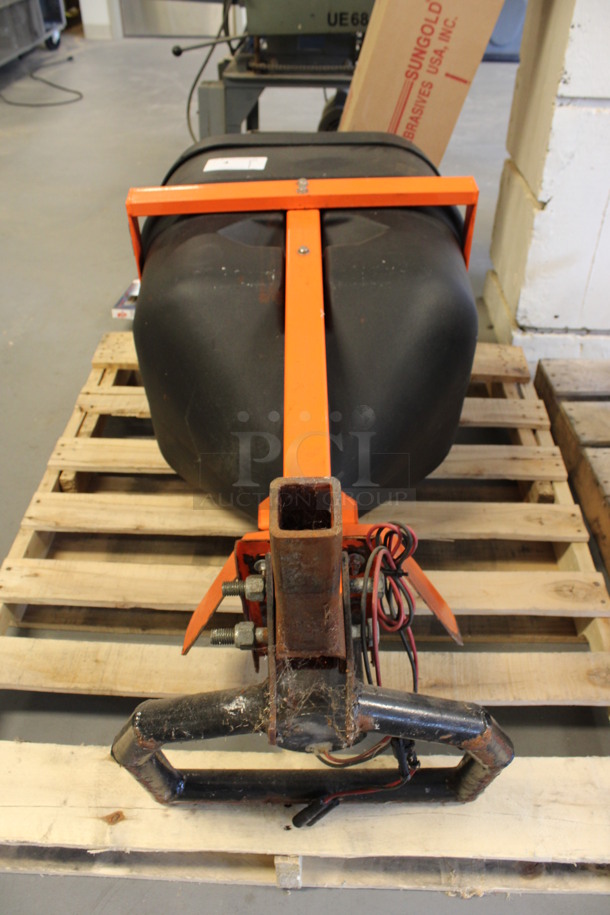 Salt Dogg Buyers Model TGSUVPROA Black Poly Tailgate Salt Spreader w/ Orange Metal Frame. 22x22x45. (Room 130) - Image 4 of 7