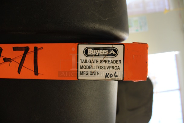 Salt Dogg Buyers Model TGSUVPROA Black Poly Tailgate Salt Spreader w/ Orange Metal Frame. 22x22x45. (Room 130) - Image 5 of 7