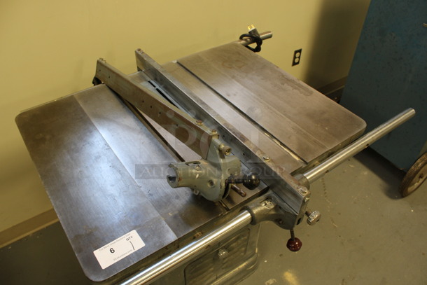 Rockwell Delta Metal Commercial Floor Style 10" Unisaw. 46x35x37. (Room 130) - Image 3 of 11