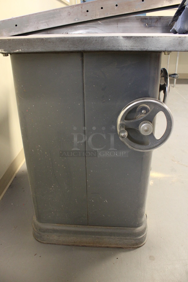 Rockwell Delta Metal Commercial Floor Style 10" Unisaw. 46x35x37. (Room 130) - Image 9 of 11