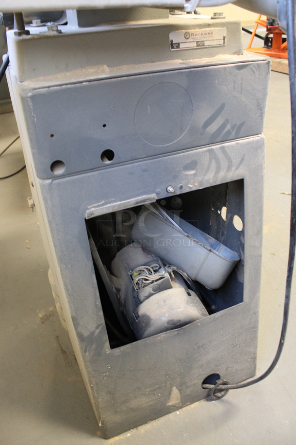 Rockwell Delta Metal Commercial Floor Style Electric Powered Sander. 250 Volts. 27x28x43. (Room 130) - Image 7 of 10