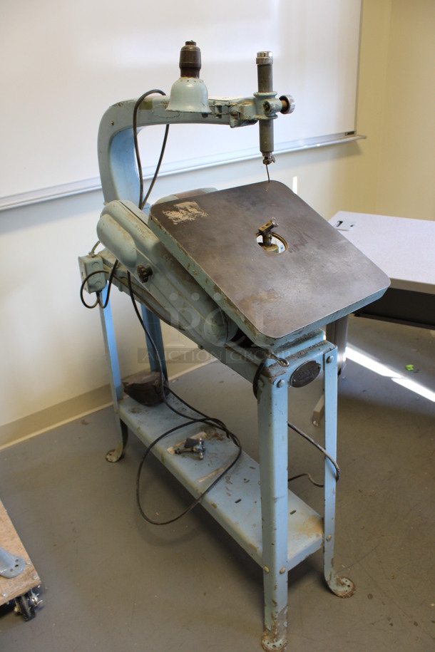 Milwaukee Delta Metal Commercial Floor Style Scroll Saw. 15x36x54. (Room 130) - Image 3 of 10