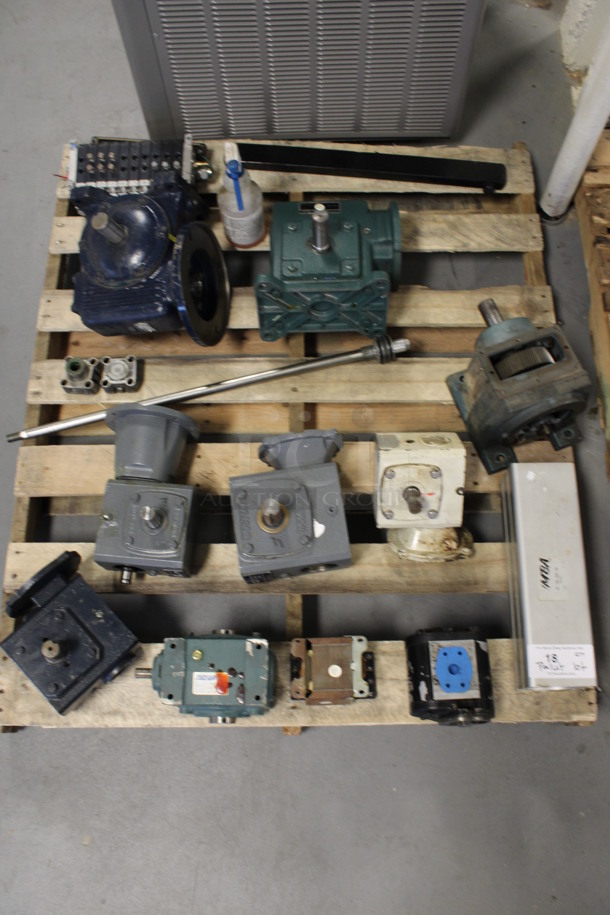 ALL ONE MONEY! Pallet Lot of Various Machine Parts Including Boston Gear Parts! (Room 130)