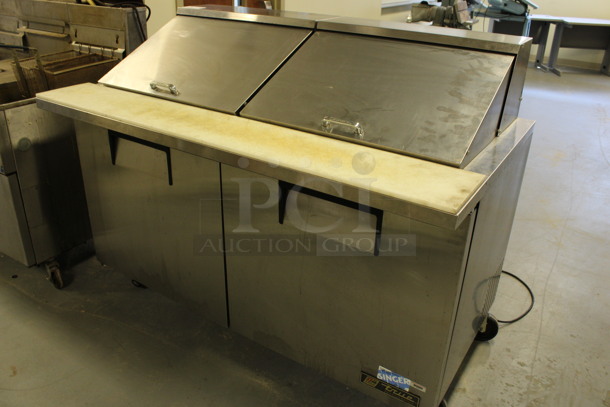 True Model TSSU-60-24M-B-ST Stainless Steel Commercial Sandwich Salad Prep Table Bain Marie Mega Top w/ Cutting Board on Commercial Casters. 115 Volts, 1 Phase. 60x34x46.5. (Room 130) - Image 2 of 9