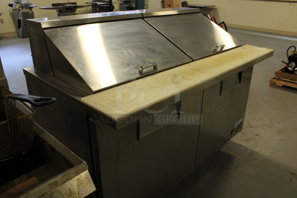 True Model TSSU-60-24M-B-ST Stainless Steel Commercial Sandwich Salad Prep Table Bain Marie Mega Top w/ Cutting Board on Commercial Casters. 115 Volts, 1 Phase. 60x34x46.5. (Room 130) - Image 3 of 9