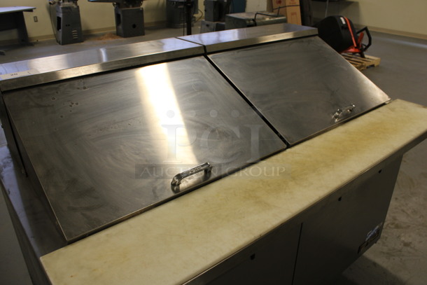 True Model TSSU-60-24M-B-ST Stainless Steel Commercial Sandwich Salad Prep Table Bain Marie Mega Top w/ Cutting Board on Commercial Casters. 115 Volts, 1 Phase. 60x34x46.5. (Room 130) - Image 4 of 9