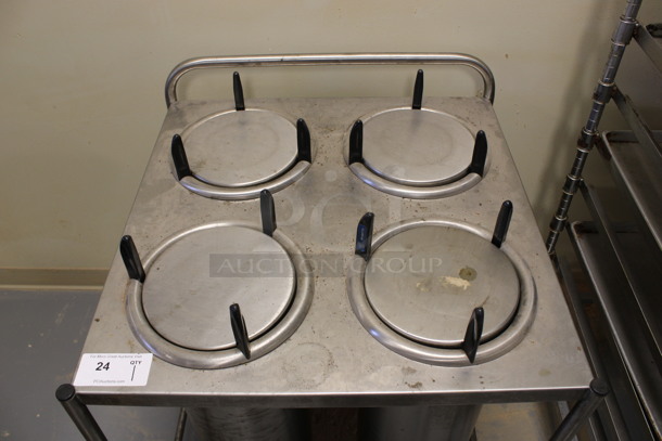 Metal Commercial 4 Well Plate Return on Commercial Casters. 32x32x36. (Room 130) - Image 3 of 4