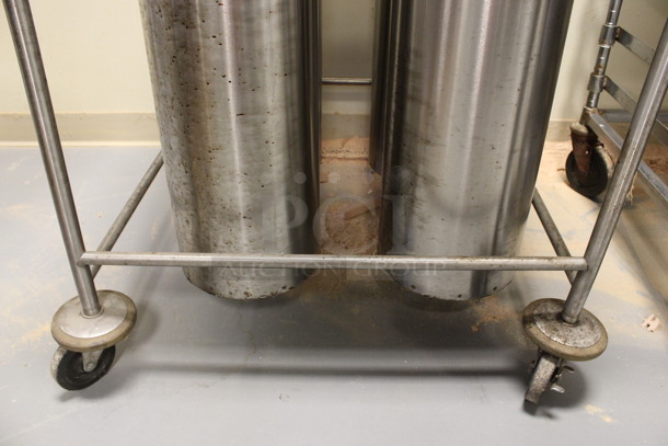 Metal Commercial 4 Well Plate Return on Commercial Casters. 32x32x36. (Room 130) - Image 4 of 4
