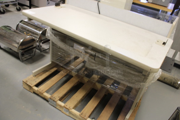 ALL ONE MONEY! Lot of Gray Desk and Hutch. 48x24x30, 47x15.5x34.5. (Room 130) - Image 2 of 3