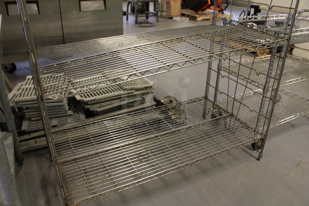 Chrome Finish 4 Tier Shelving Unit. 48x24x73.5. (Room 130) - Image 3 of 6
