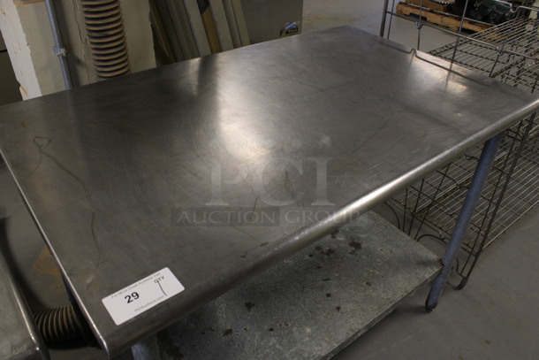 Stainless Steel Commercial Table w/ Metal Under Shelf. 48x30x35. (Room 130) - Image 3 of 4