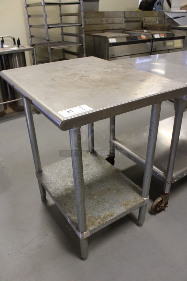 Stainless Steel Commercial Table w/ Metal Under Shelf. 30x24x35.5. (Room 130) - Image 2 of 4