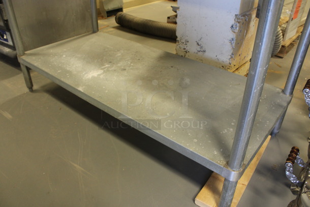 Butcher Block Table w/ Metal Under Shelf. 60x30.5x36.5. (Room 130) - Image 3 of 4