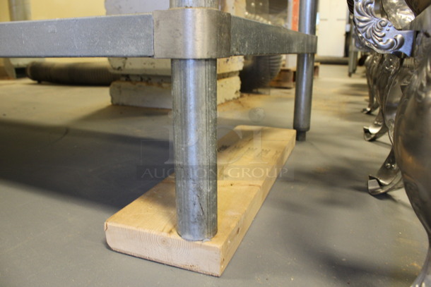 Butcher Block Table w/ Metal Under Shelf. 60x30.5x36.5. (Room 130) - Image 4 of 4