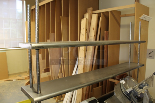 Stainless Steel Commercial Table w/ 2 Tier Over Shelf and Metal Under Shelf. 72x30x83. (Room 130) - Image 3 of 5