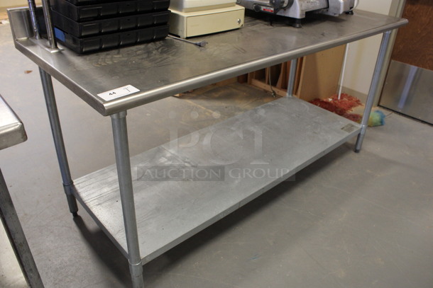 Stainless Steel Commercial Table w/ 2 Tier Over Shelf and Metal Under Shelf. 72x30x83. (Room 130) - Image 4 of 5