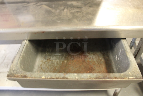 Stainless Steel Commercial Table w/ 3 Drawers and Metal Under Shelf. 72x30x35. (Room 130) - Image 3 of 4