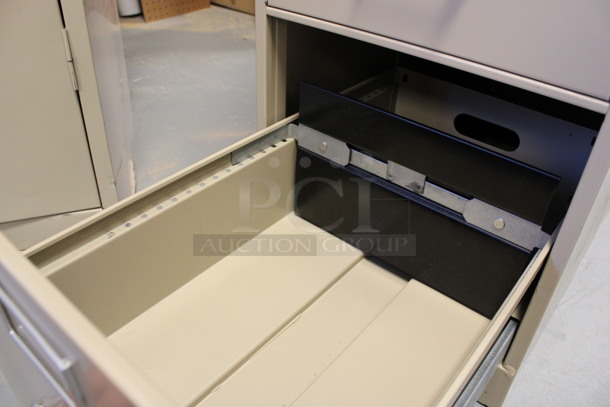 Envoy Tan Metal 4 Drawer Filing Cabinet. 15x26x52. (Room 130) - Image 7 of 7
