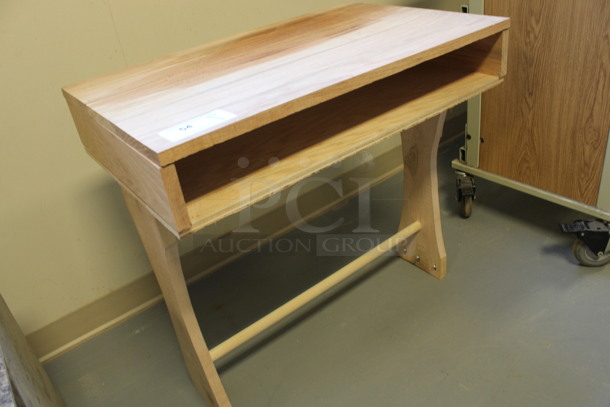 Wood Pattern Table. 30.5x19x29. (Room 130) - Image 2 of 4