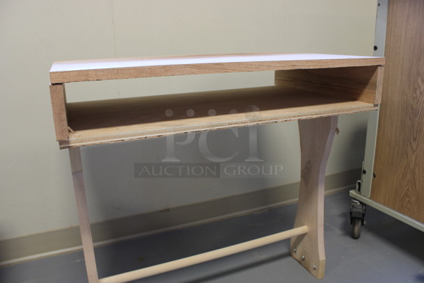 Wood Pattern Table. 30.5x19x29. (Room 130) - Image 3 of 4