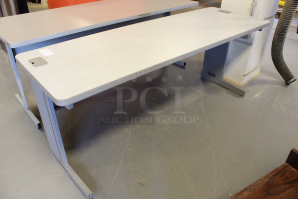 Gray Table. 72x24x29.5. (Room 130) - Image 1 of 3