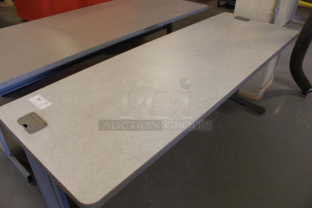 Gray Table. 72x24x29.5. (Room 130) - Image 2 of 3