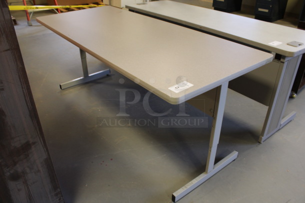 Gray Table. 72x30x29.5. (Room 130)