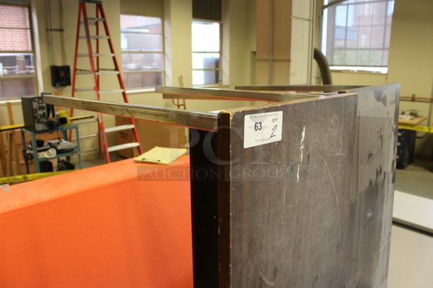 2 Wood Pattern Tables on Chrome Finish Legs. 72x18x29.5. 2 Times Your Bid! (Room 130) - Image 3 of 4