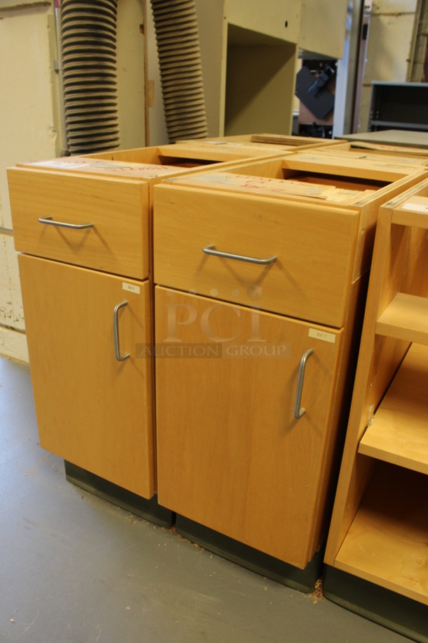 4 Wooden Cabinets w/ Drawer and Door. Stock Picture - Cosmetic Condition May Vary. 12x24.5x29. 4 Times Your Bid! (Room 130) - Image 2 of 4