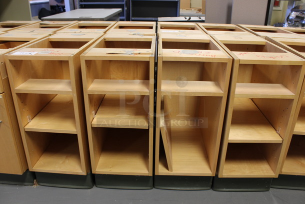 4 Wooden Cabinet Frames. 12x24.5x29. 4 Times Your Bid! (Room 130)