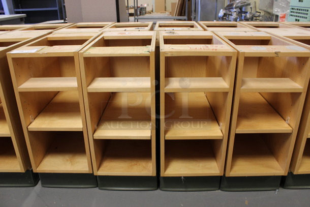 4 Wooden Cabinet Frames. 12x24.5x29. 4 Times Your Bid! (Room 130)