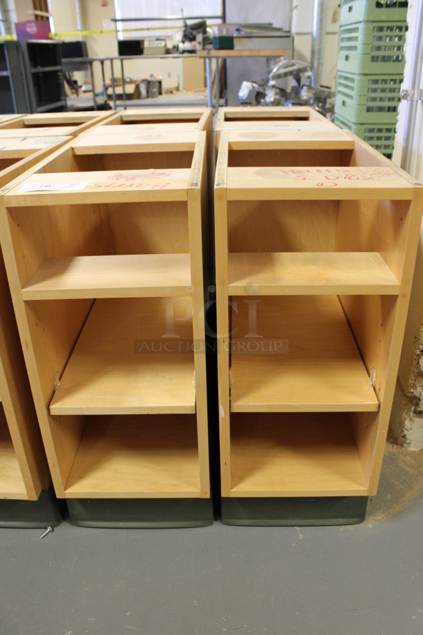 2 Wooden Cabinet Frames. 12x24.5x29. 2 Times Your Bid! (Room 130)