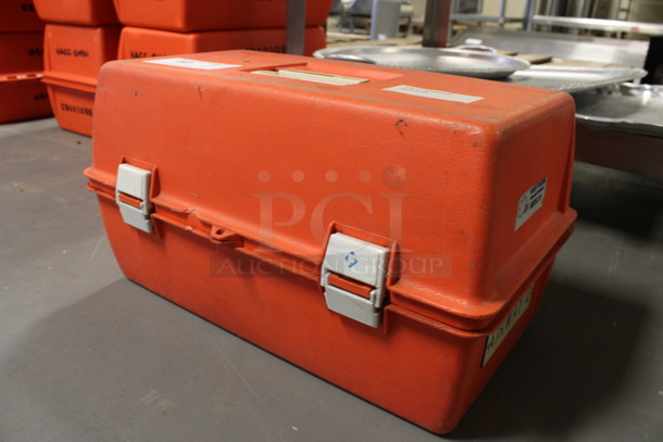 Flambeau PM 2072 Orange Poly Box w/ Contents. 19x10.5x10. (Room 130) - Image 2 of 6