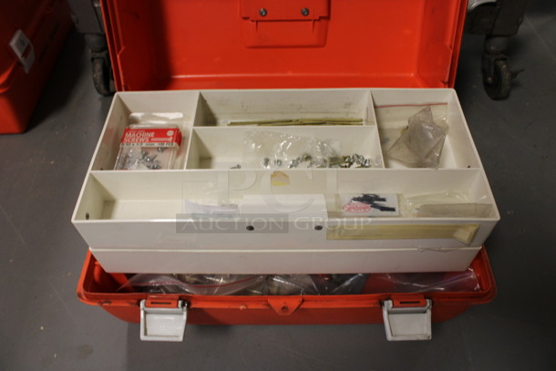 Flambeau PM 2072 Orange Poly Box w/ Contents. 19x10.5x10. (Room 130) - Image 4 of 6