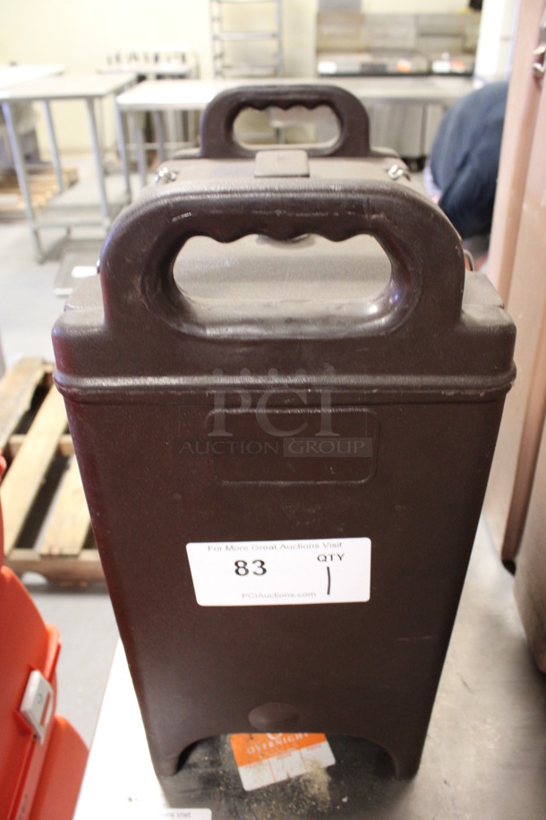 SiLite Model LD350 Brown Poly Insulated Bin. 9x16.5x18. (Room 130)