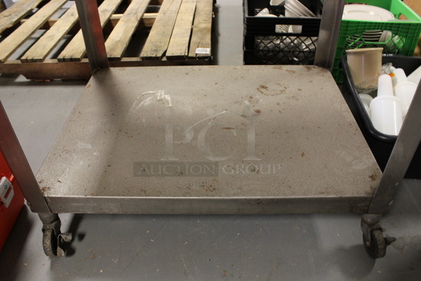 Metal 2 Tier Cart on Commercial Casters. 32.5x24.5x29.5. (Room 130) - Image 3 of 3