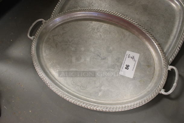 3 Various Metal Serving Trays. Includes 24.5x16x1. 3 Times Your Bid! (Room 130) - Image 2 of 4