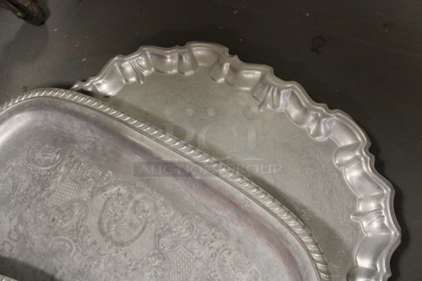 3 Various Metal Serving Trays. Includes 24.5x16x1. 3 Times Your Bid! (Room 130) - Image 4 of 4