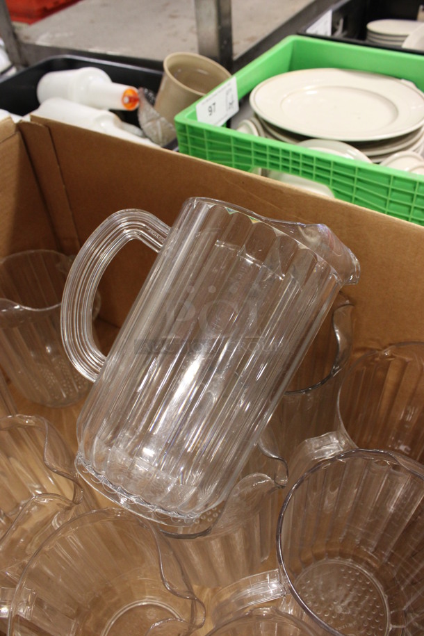 10 Clear Poly Pitchers. Includes 5x7x9. 10 Times Your Bid! (Room 130) - Image 2 of 3
