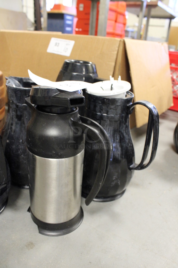 5 Black Poly Coffee Urns. Includes 7x6x10. 5 Times Your Bid! (Room 130) - Image 3 of 3