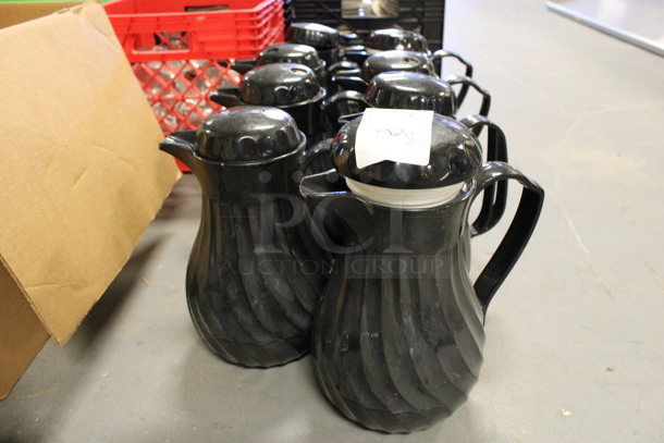 8 Black Poly Coffee Urns. Includes 8x6x10. 8 Times Your Bid! (Room 130)