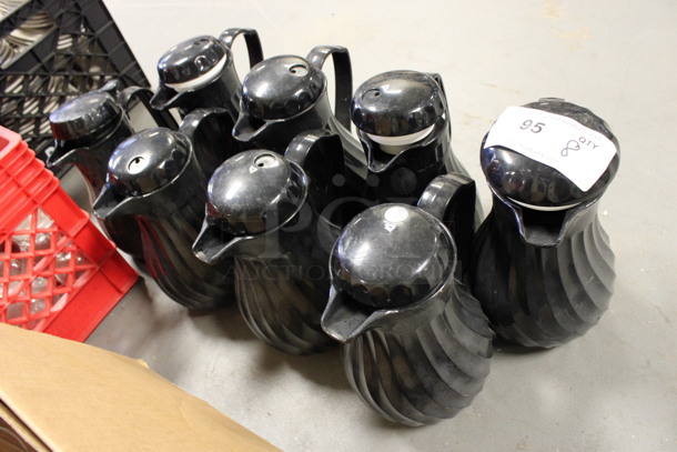 8 Black Poly Coffee Urns. Includes 8x6x10. 8 Times Your Bid! (Room 130) - Image 2 of 3