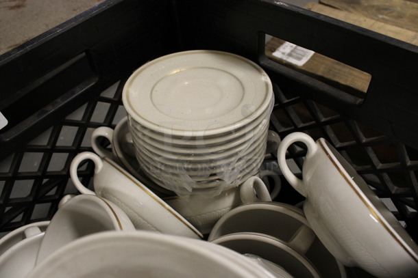 ALL ONE MONEY! Lot of Various White Ceramic Dishes Including Saucers, Bowls and Mugs! Includes 6.25x6.25x2. (Room 130) - Image 3 of 4