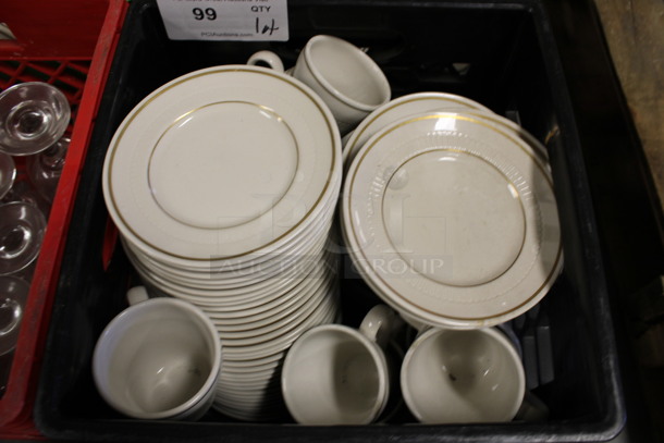 ALL ONE MONEY! Lot of Various White Ceramic Dishes Including Plates and Mugs! Includes 6.25x6.25x1. (Room 130) - Image 4 of 4