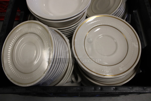 ALL ONE MONEY! Lot of Various White Ceramic Dishes Including Saucers and Bowls! Includes 6.25x6.25x2. (Room 130) - Image 2 of 4