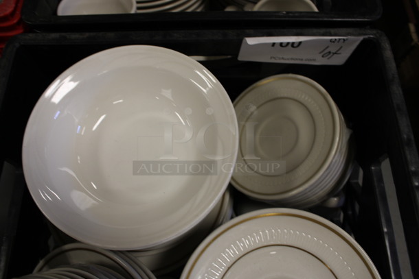 ALL ONE MONEY! Lot of Various White Ceramic Dishes Including Saucers and Bowls! Includes 6.25x6.25x2. (Room 130) - Image 3 of 4