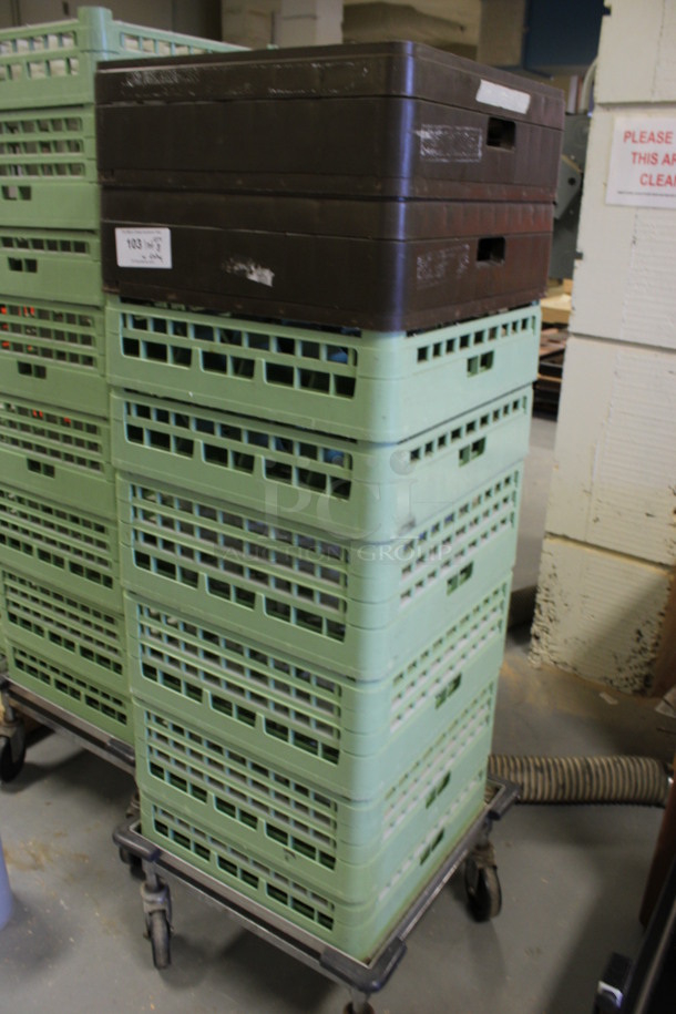 ALL ONE MONEY! Lot of 8 Dish Caddies on Dish Caddy Dolly! Includes 19.5x19.5x8, 23x23x12. (Room 130) - Image 3 of 4